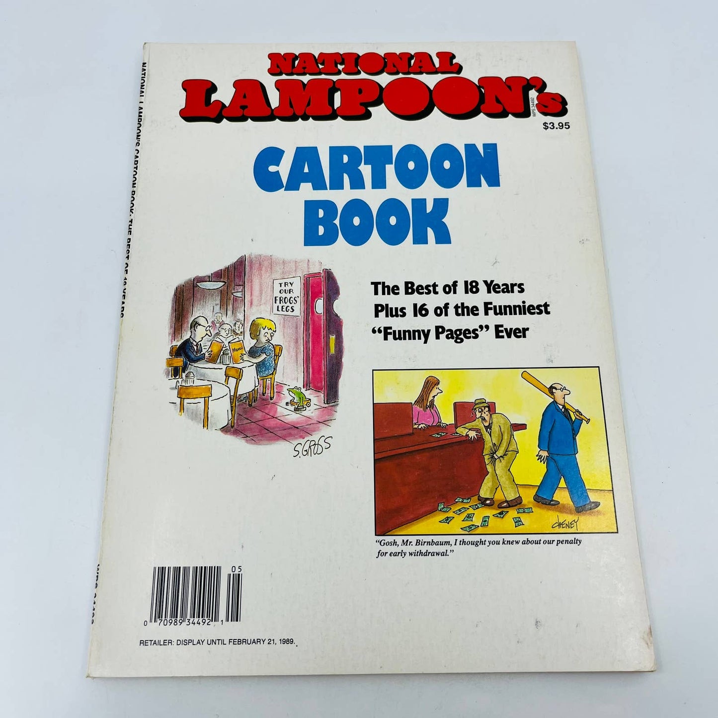 National Lampoon's Cartoon Book February 1989 Newsstand BA2