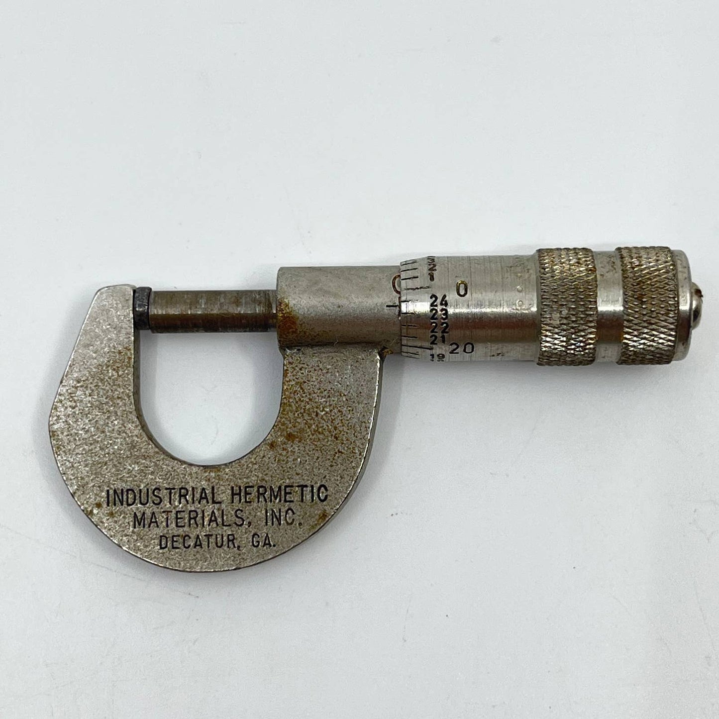 Vintage Micrometer Industrial Hermetic Materials Inc. Decatur GA SC3