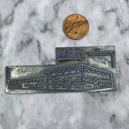Vintage Printing Letterpress Printers Block Plate Aetna Building TJ59
