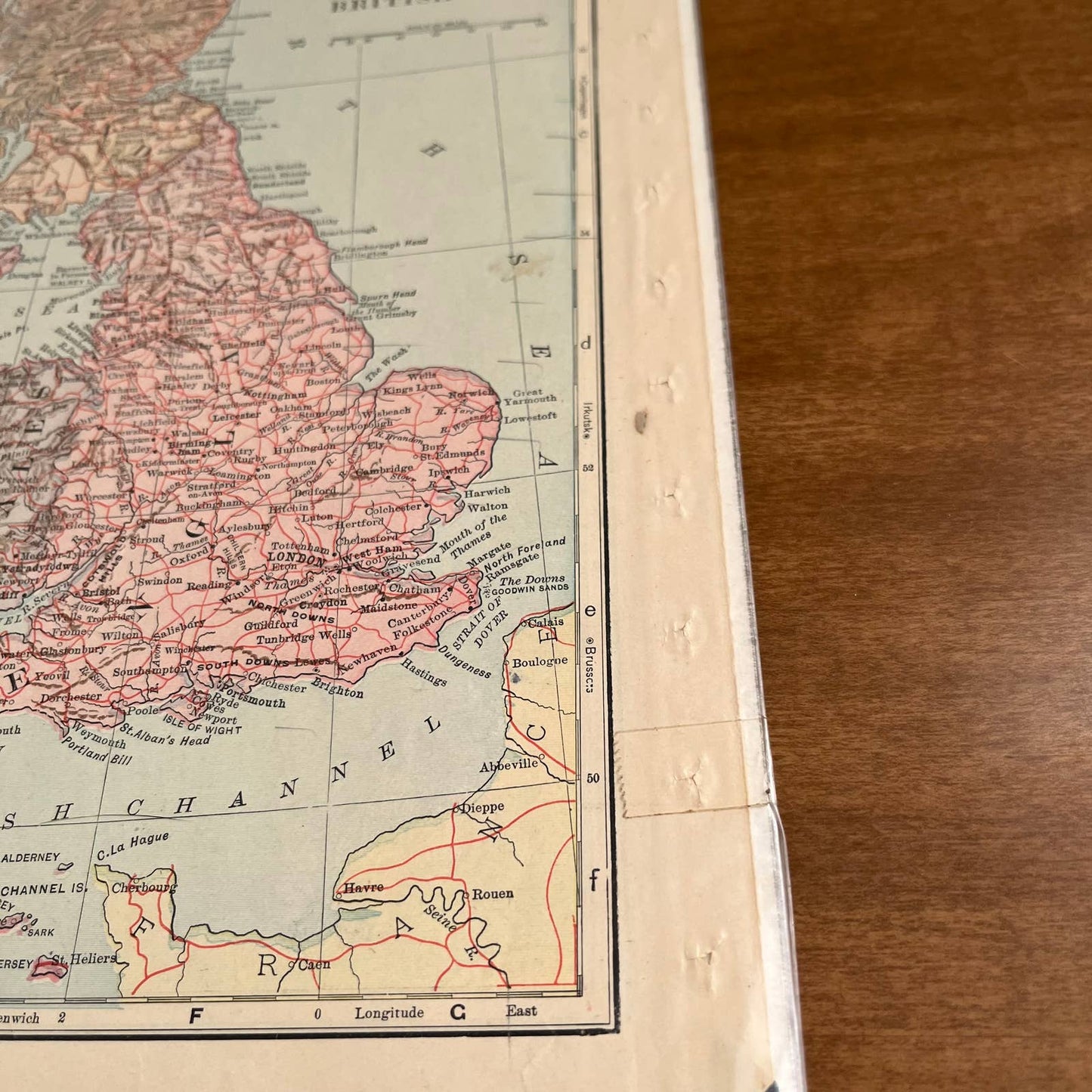 Antique 1903 Map of BRITISH ISLES Color 10 x 12” FL5