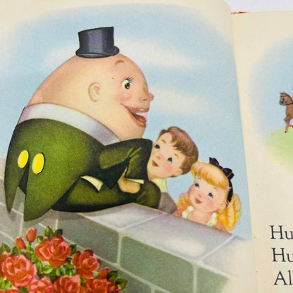 1952 Elf Junior Book Humpty Dumpty and Other Mother Goose Rhymes Illustrated BA4