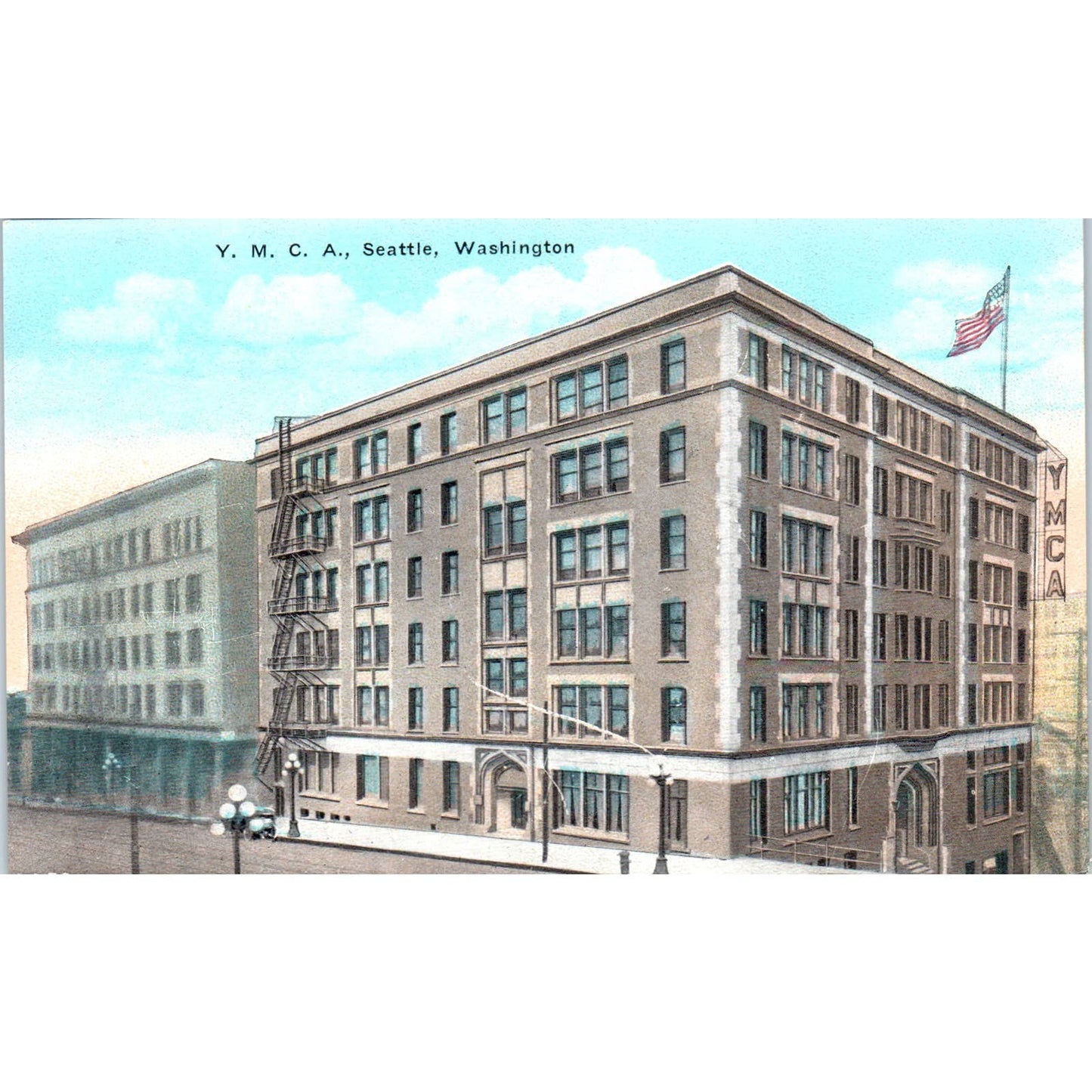 Vintage Postcard YMCA Building Seattle Washington TD9