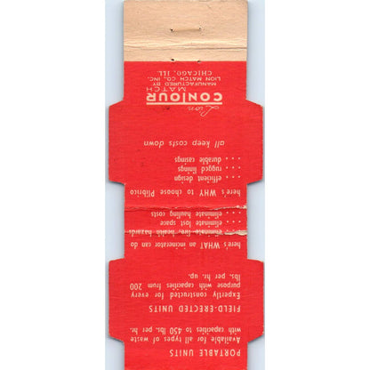 Plibrico Sales & Service Essex Jct VT Die Cut Advertising Matchbook Cover SA1-M2