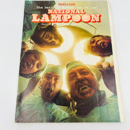 NATIONAL LAMPOON May 1975 Medicine the Nation's Number One Killer Newsstand BA2