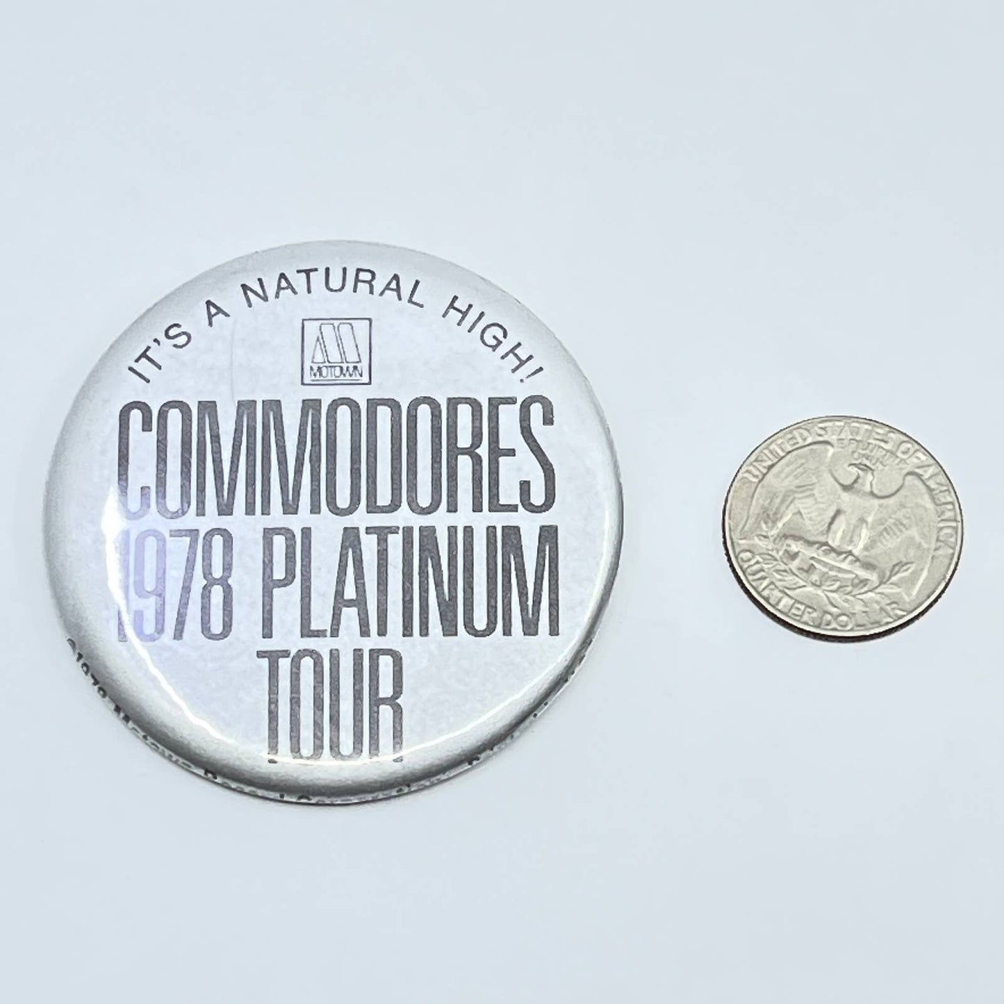 Vintage 1978 Commodores Platinum Tour Lionel Ritchie Pinback Button SD9
