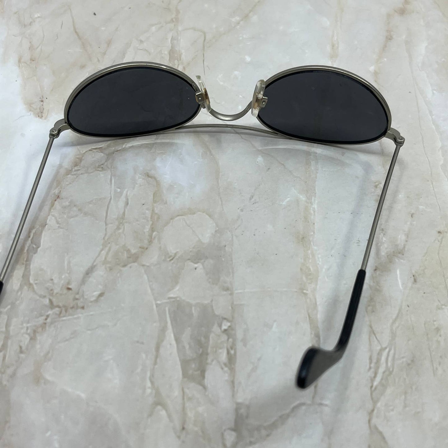 Claiborne Oval Aviator Silver Tone Sunglasses Eyeglasses Frames TJ1-G2-8