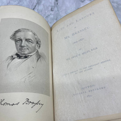 Original 1874 Life And Labors Of Mr. Brassey 1805-1870 Arthur Helps NICE TJ6