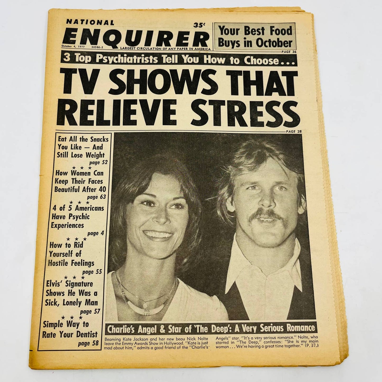 National Enquirer 1977 Kate Jackson Nick Nolte Elvis Peter Falk Bionic Woman FL2