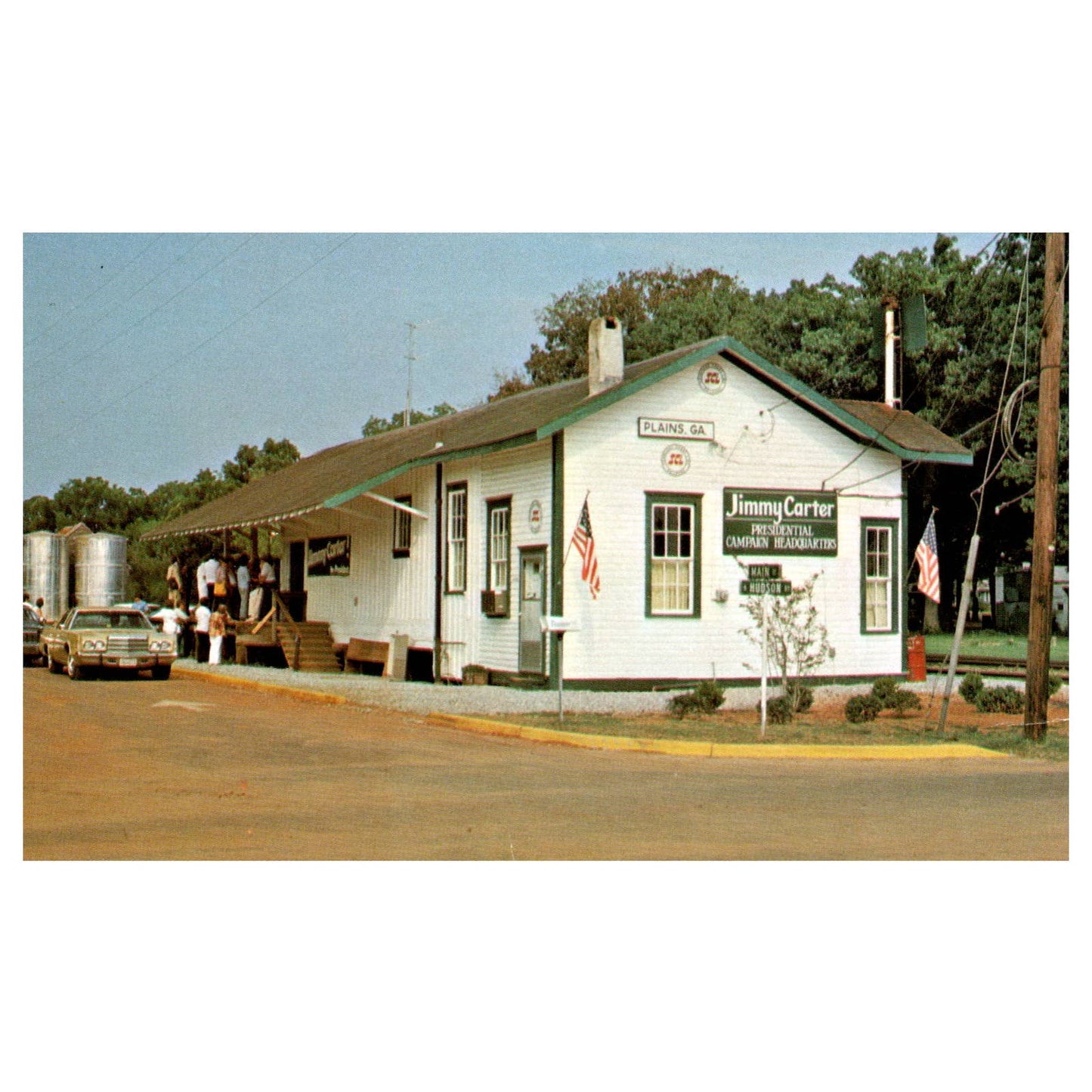 Vintage Postcard - Carter's Headquarters Old Railroad Depot Plains GA 1977 AD9