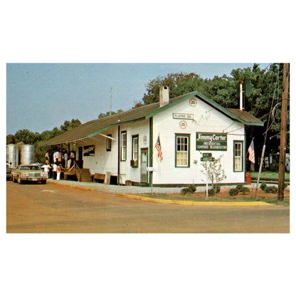 Vintage Postcard - Carter's Headquarters Old Railroad Depot Plains GA 1977 AD9