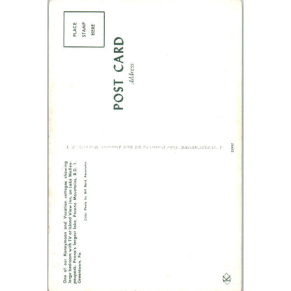 Vintage Postcard Honeymoon Cottages at Island View Inn Greentown PA TD8-P2