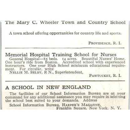 Glen Eden Girls School Frederic Martin Townsend Stamford CT - 1921 Ad TJ7-S7