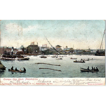 c1910 Postcard Cramps Shipyard Ship Yard Philadelphia PA TI1-1