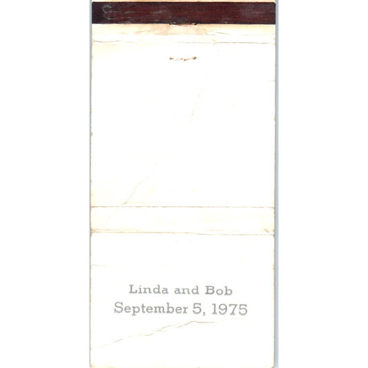 1975 Linda and Bob Wedding Advertising Matchbook Cover SA1-M7