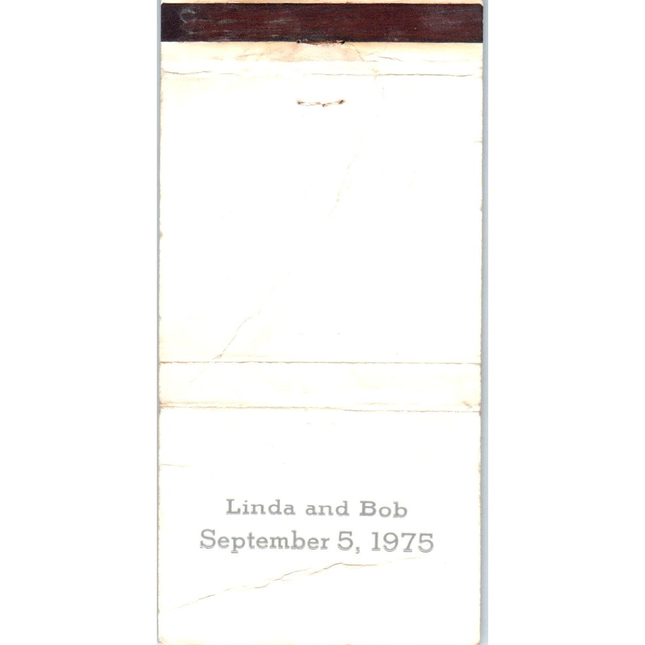 1975 Linda and Bob Wedding Advertising Matchbook Cover MM10-3