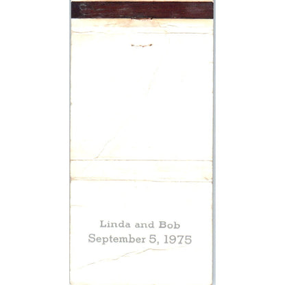 1975 Linda and Bob Wedding Advertising Matchbook Cover MM10-3