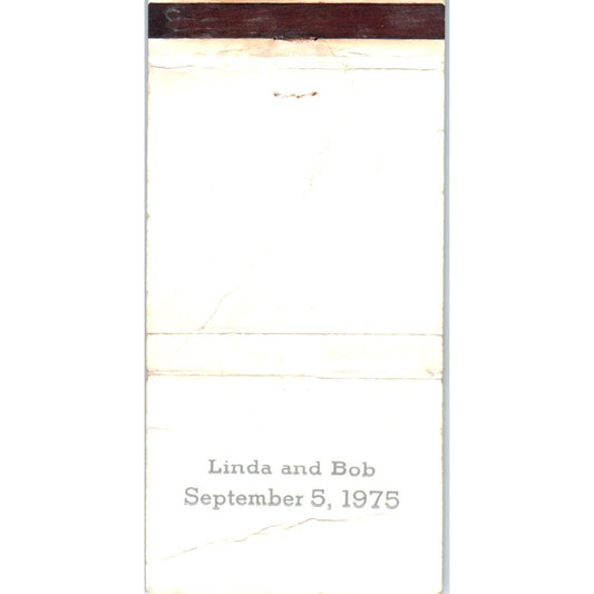1975 Linda and Bob Wedding Advertising Matchbook Cover MM10-3