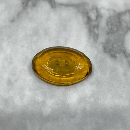 VTG Orange Oval Glass Button SE8