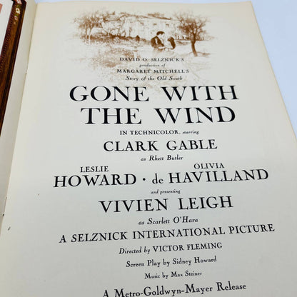 1939 Original GONE WITH THE WIND Souvenir Premiere Movie Program Booklet BA3