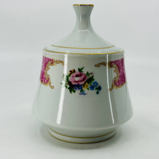 Remington Red Sea Fine China Spring Garden Roses Sugar Bowl 5.5” TC9