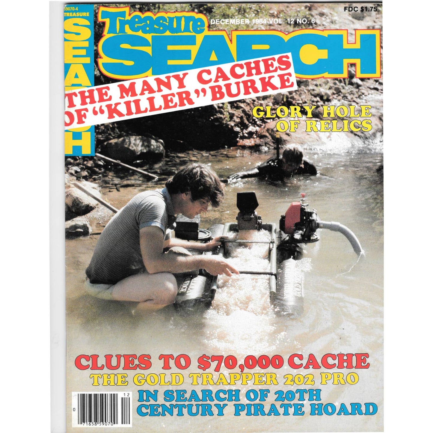 Treasure Search Magazine 1984 December Metal Detecting Gold Diamonds M2