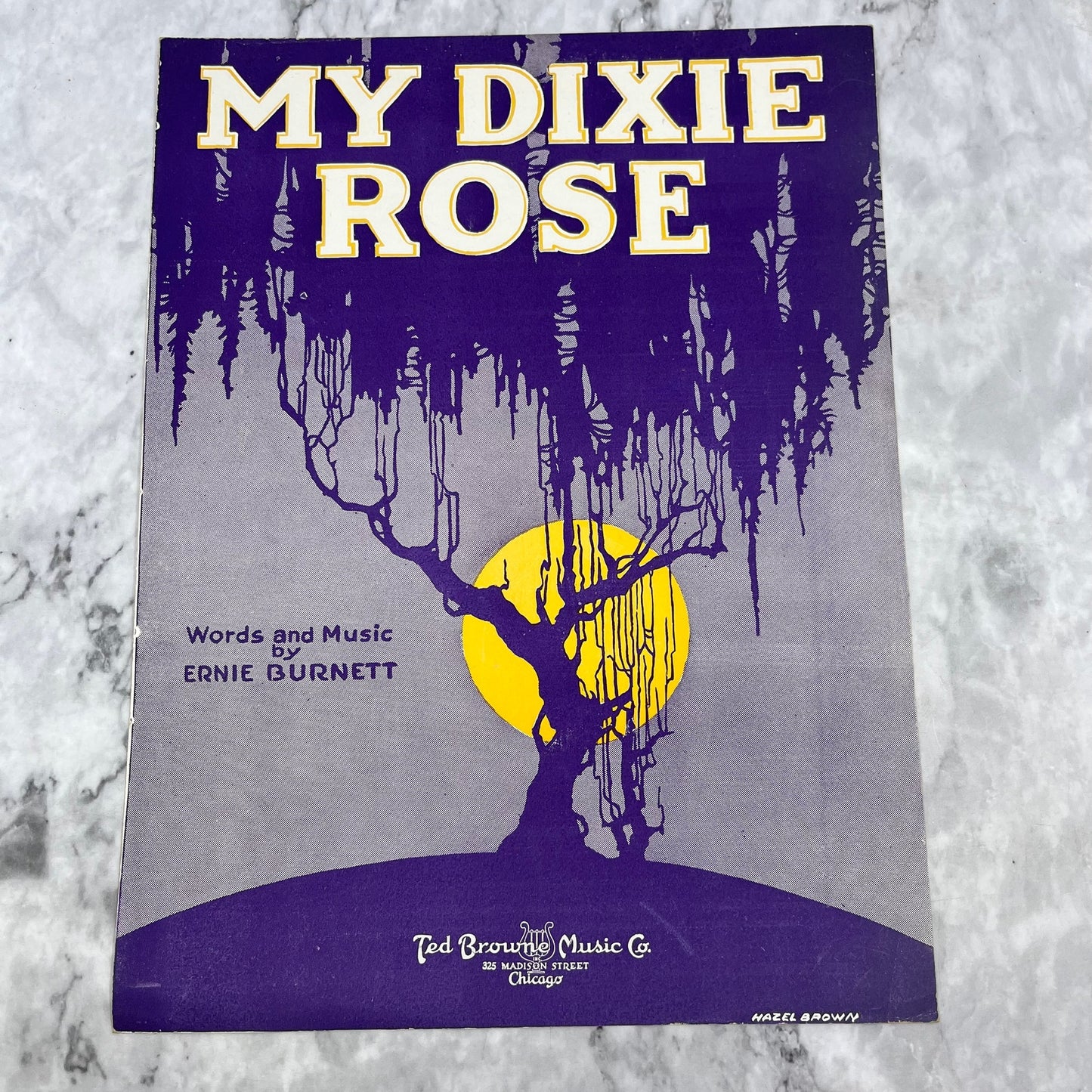 MY DIXIE ROSE Ernie Burnett 1920 Vintage Sheet Music V39-3