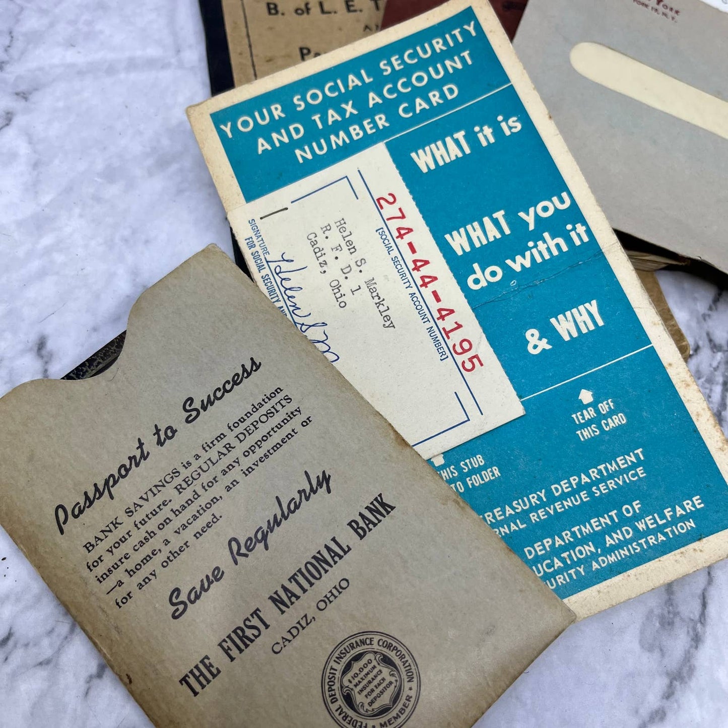 1917-1965 Huge Genealogy Lot Ray & Helen Markley Cadiz Ohio TJ8