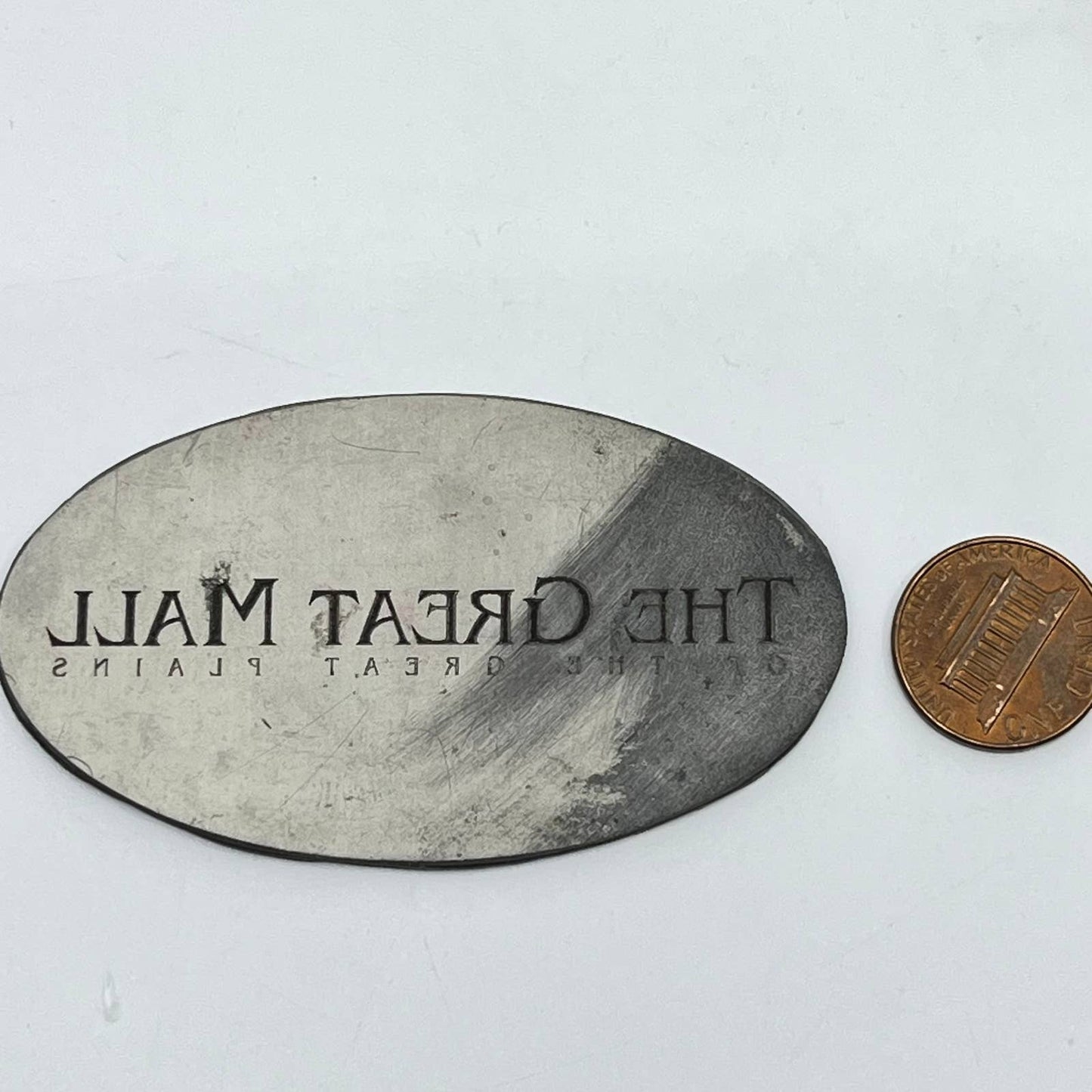 Vtg The Great Mall of the Great Plains Olathe KS Print Metal Stamp Typeset SD3
