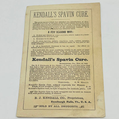 Enosburgh Falls VT Kendall's Spavin Cure Horse Race Americana Quack Medicine SB8