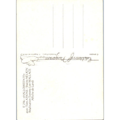 Vintage Promo Postcard Halloween III Le Sang Du Sorcerer EA3