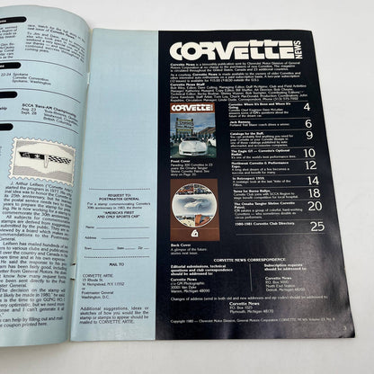 1982 Aug/Sept Corvette News Magazine Eagle GT '59 Vette Retrospective TG1