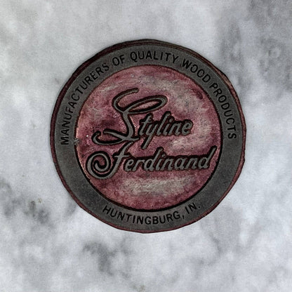 Vintage Print Plate Styline Ferdinand Wood Products Huntingburg IN SA2