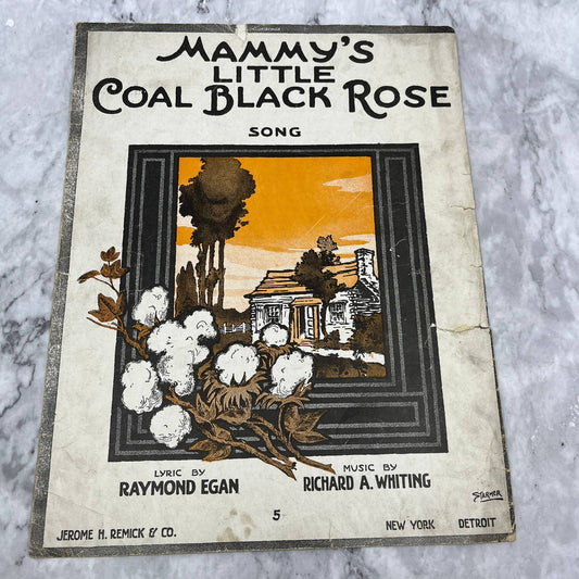 Mammy's Little Coal Black Rose 1916 Sheet Music TK2-SM3