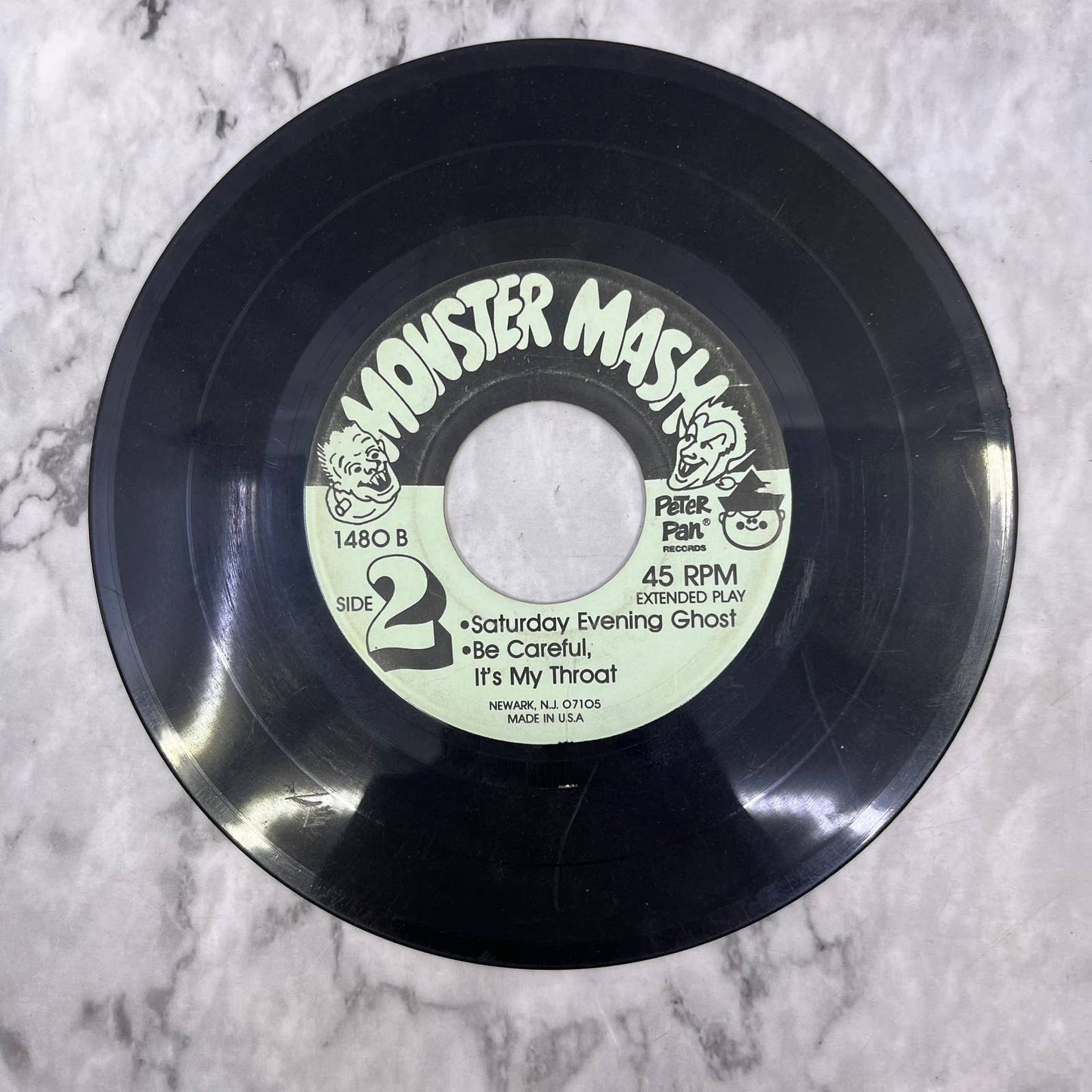 Monster Mash 45rpm 7" On Peter Pan Saturday Evening Ghost Be Careful TJ4