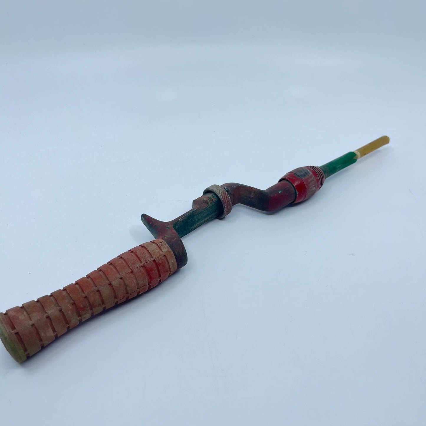 Vintage Red Rubber Pistol Grip Fishing Rod Handle TE2-9