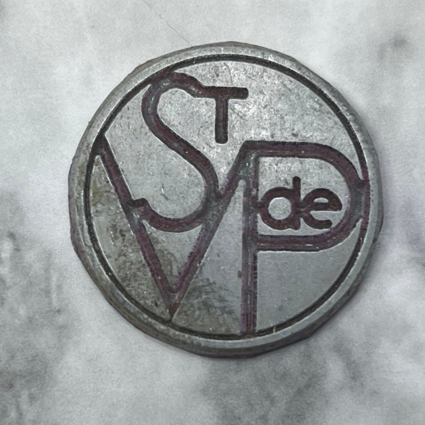 Vintage Letterpress Printers Block Plate ST VP de SE843