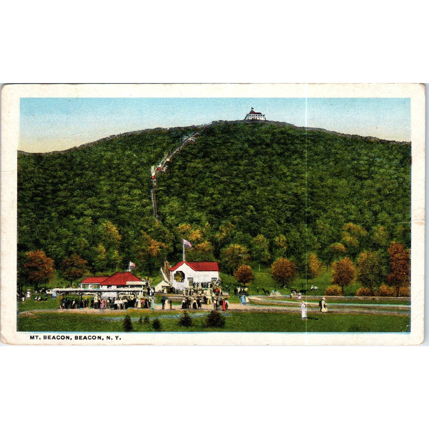 Mount Beacon Hudson Highlands New York Original Postcard TK1-P19
