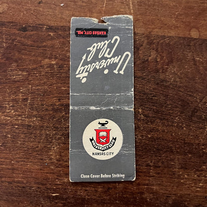 University Club Kansas City MO Advertising Matchbook Cover SB3-M6