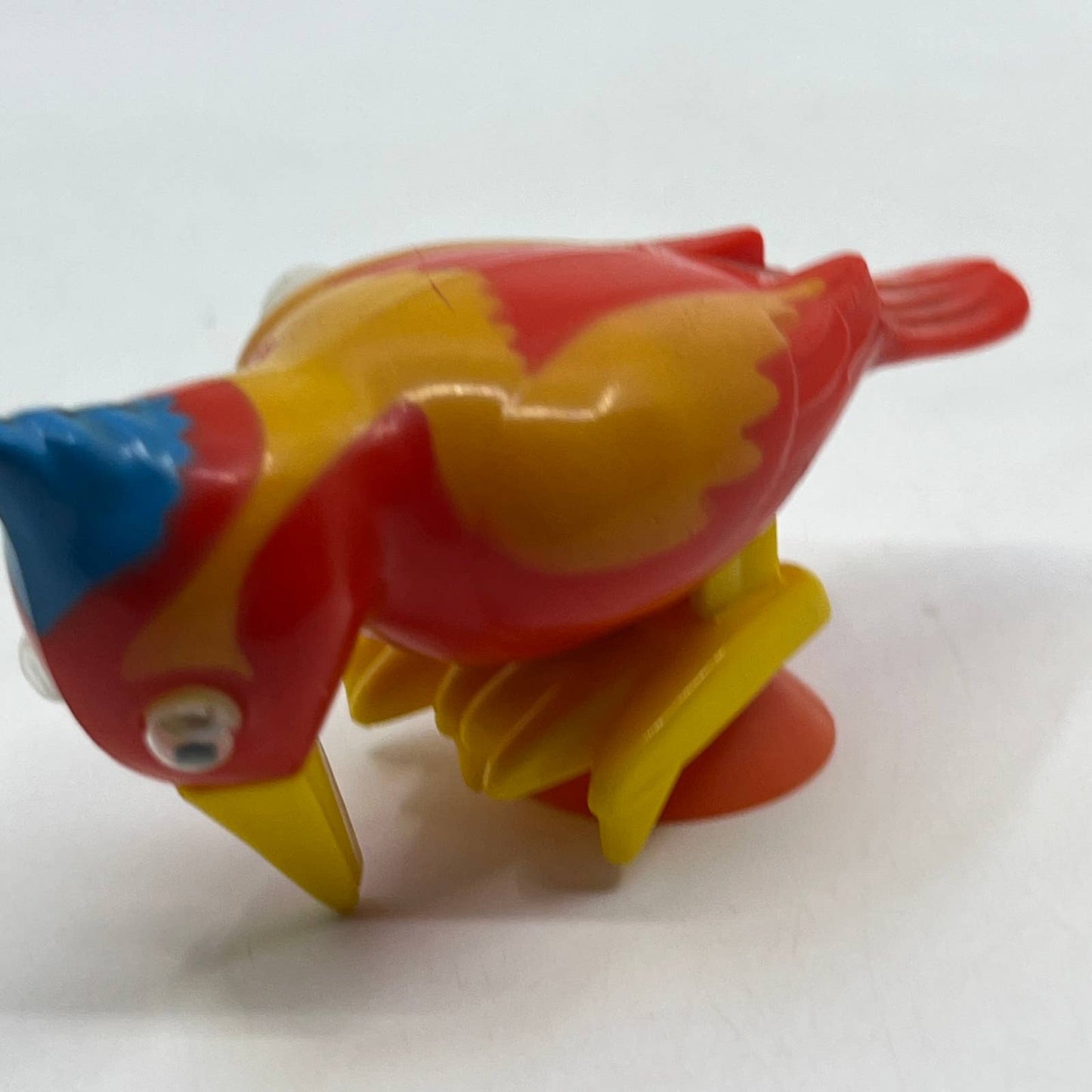 1970s Tomy Pocket Pets Wind Up Suction Cup Woodpecker Red Yellow WORKS TH7