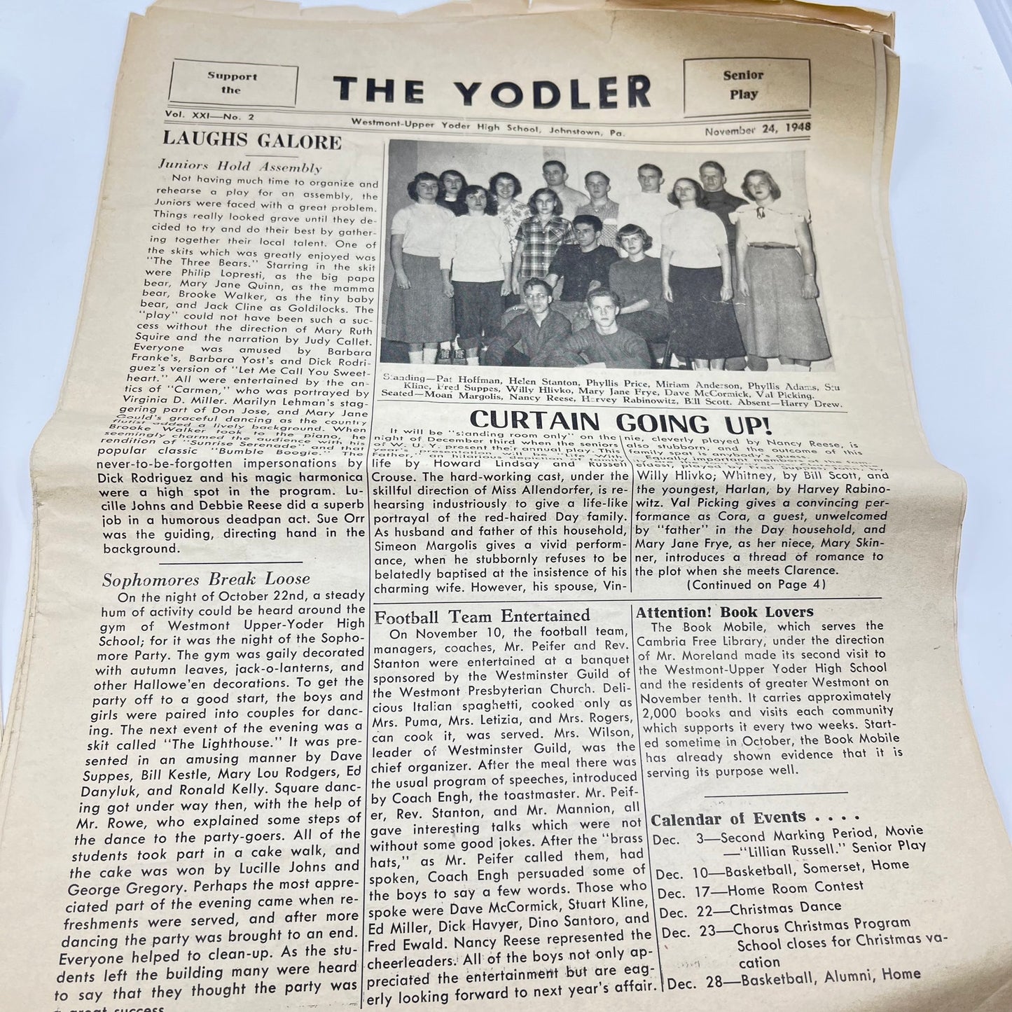 1948-51 The Yodler Westmont-Upper Yoder High School Newsletters Johnstown PA L1-3