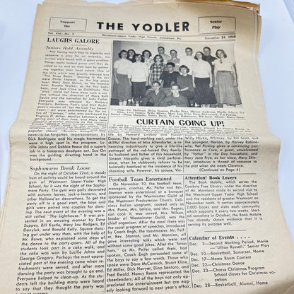 1948-51 The Yodler Westmont-Upper Yoder High School Newsletters Johnstown PA L1-3