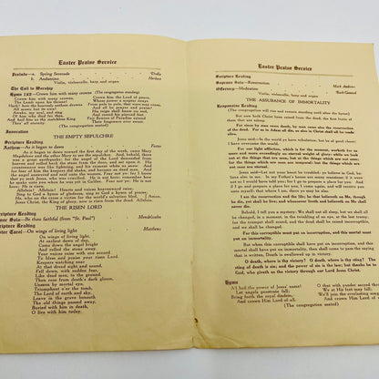 1920 Lot of 2 First Congregational Church Montclair NJ Easter Programs L4-3
