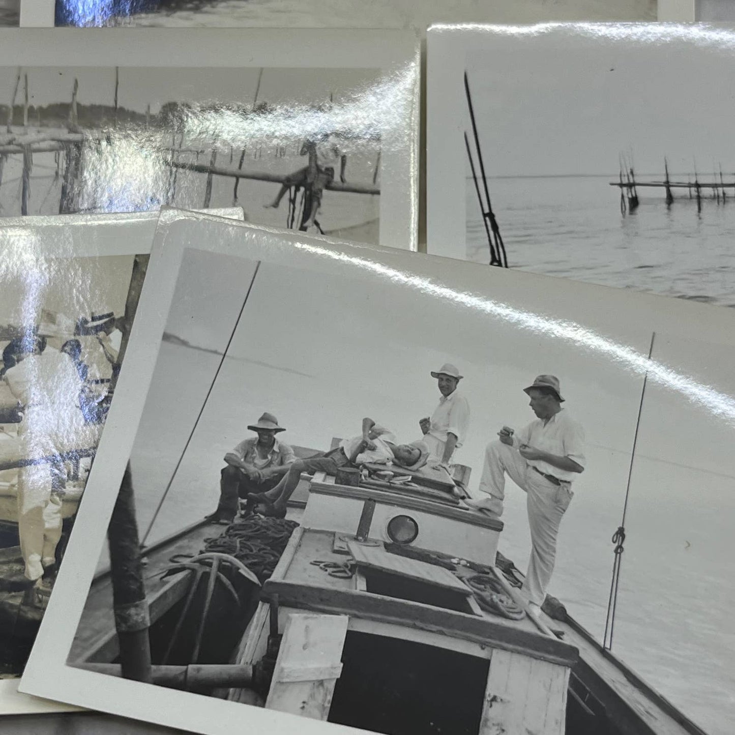 1930s Collection of Photos, Negatives White Stone VA Fishing Jack Lawson TJ9-PG3