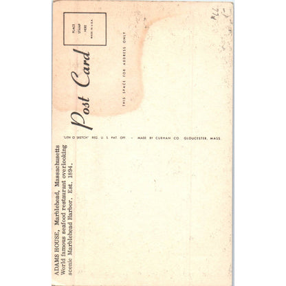 Adams House Marblehead Mass Original Postcard TK1-P19
