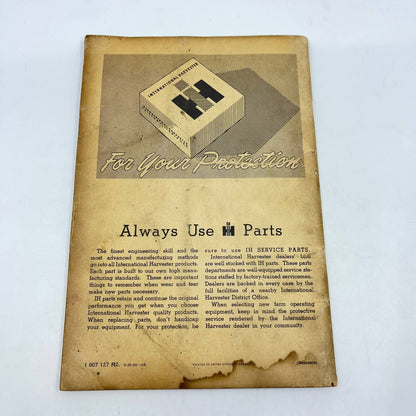 1950 McCormick Corn Planters HM 220 HM-221 HM-222 Farmall Tractors Manual TC6