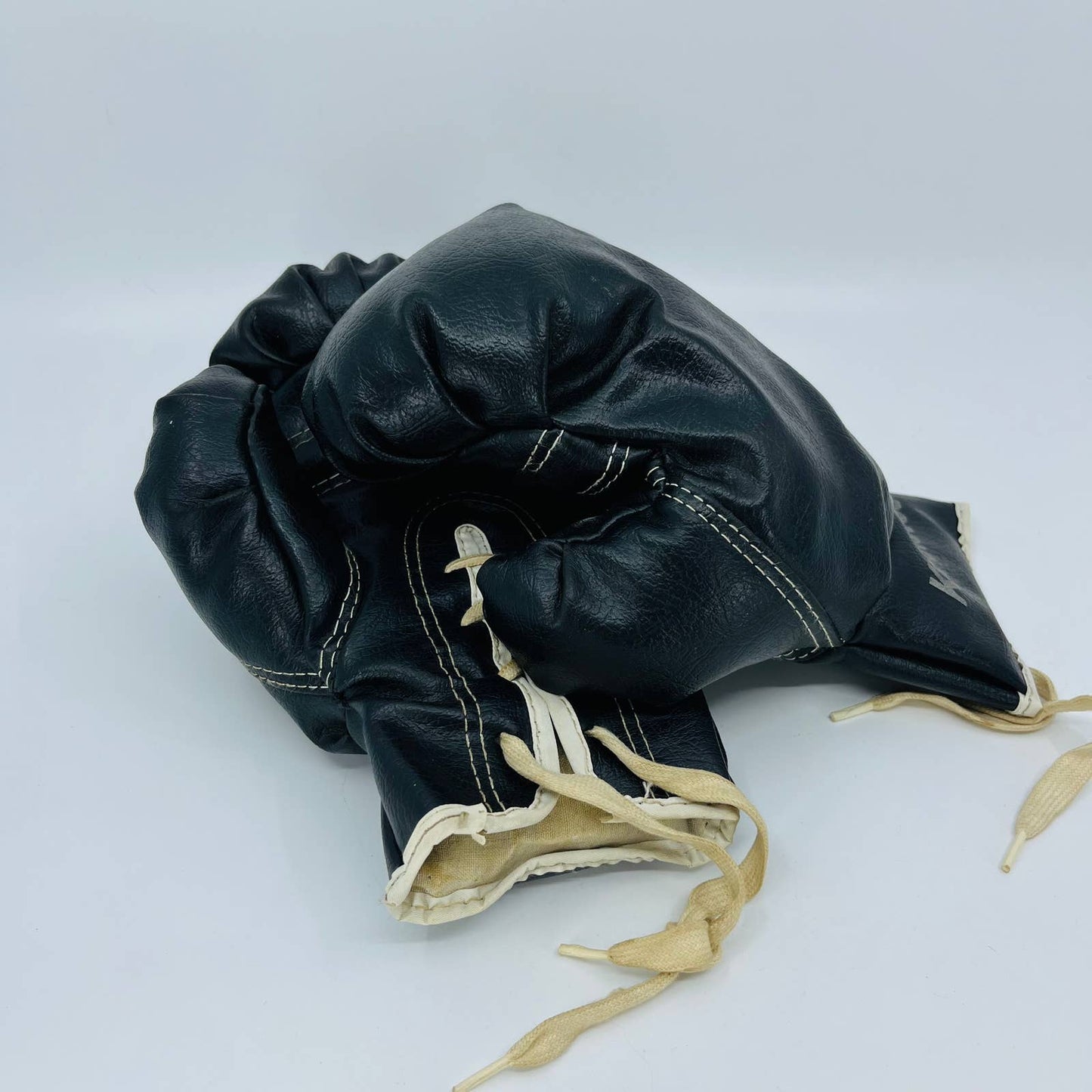 Vintage Black Leather Boxing Gloves “Kid Gloves” TB6