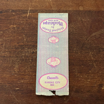 Chasnoffs Kansas City MO Advertising Matchbook Cover SB3-M6
