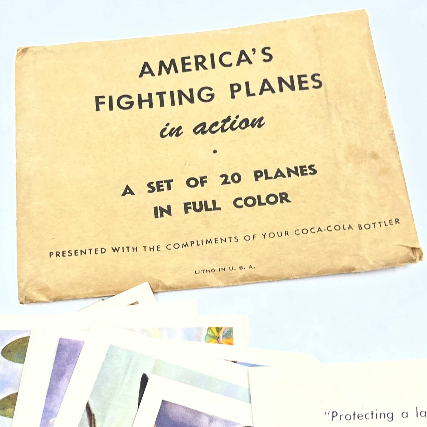 1943 Coca-Cola America's Fighting Planes in Action Card Set 1-20 COMPLETE SE1