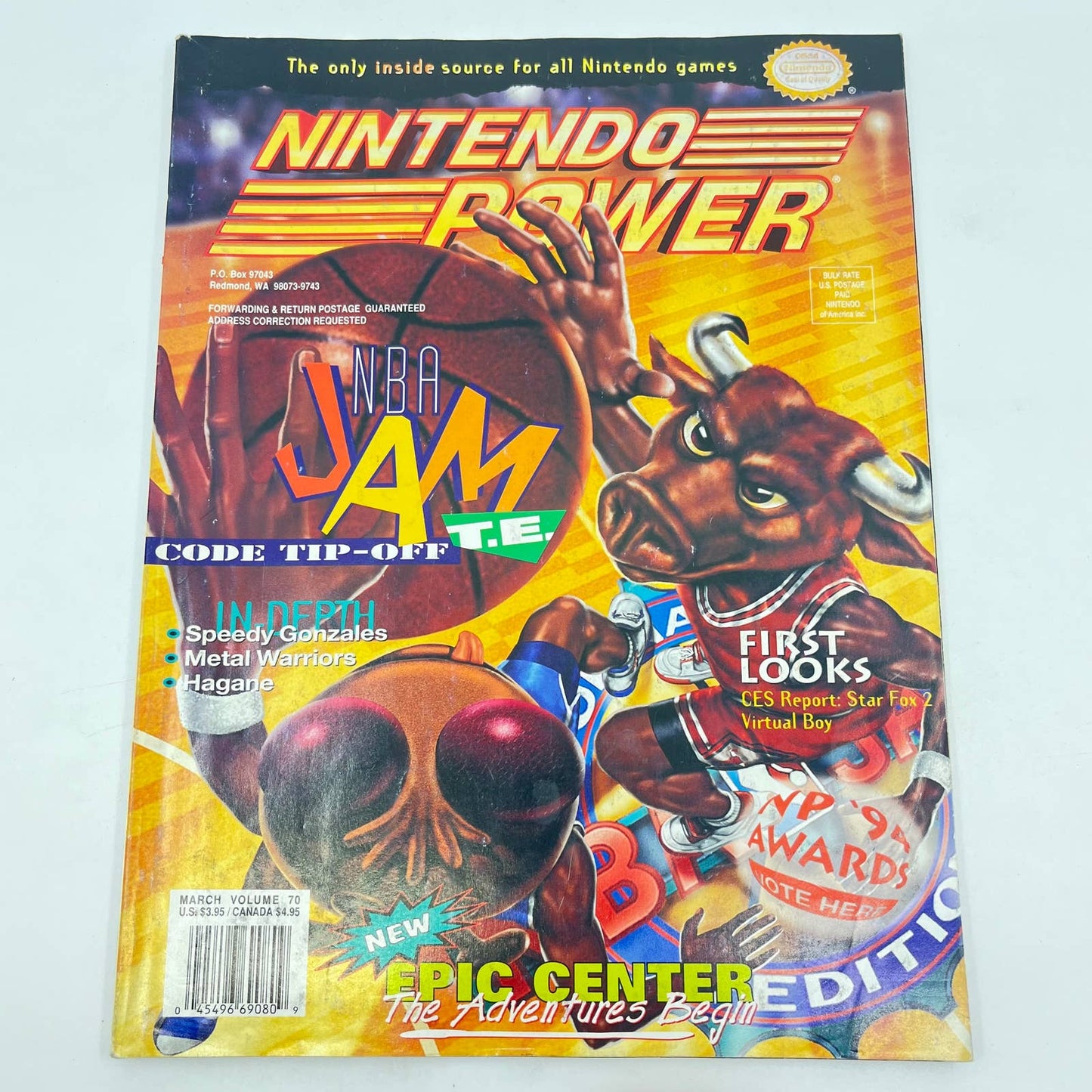 Nintendo Power Vol 70 NBA Jam TE Star Trek Deep Space Nine Poster TE9