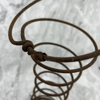 Vintage Rusty Mattress Bed Spring Concave Design ~11" For Craft Projects